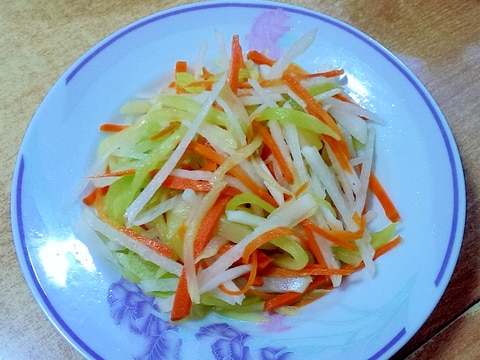 千切り野菜の中華風和え物